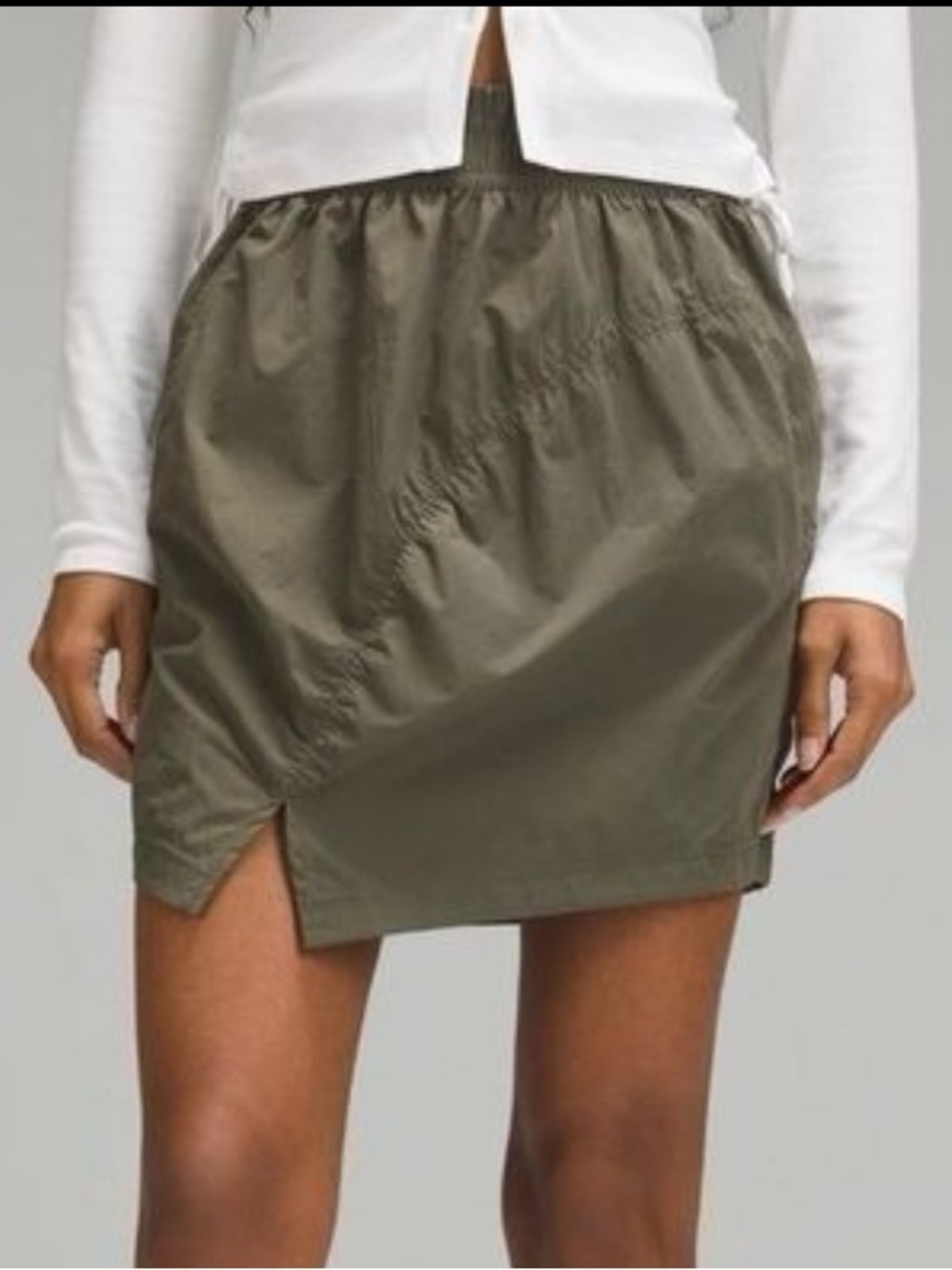 lululemon athletica Olive Green Mini Skirt